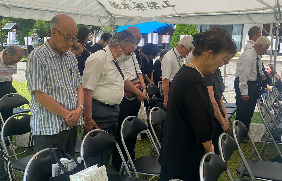 【山梨県】「惨禍を繰り返さない」　戦後79年 護国神社で追悼式